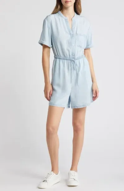 Caslonr Caslon(r) Chambray Romper In Ice Wash