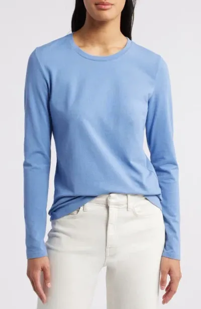 Caslonr Caslon(r) Crewneck Long Sleeve T-shirt In Blue Colony