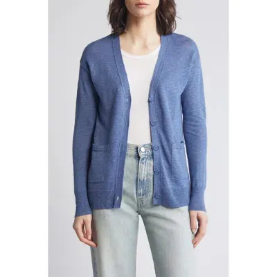 Caslonr Caslon(r) Open Front Cardigan In Navy Blazer