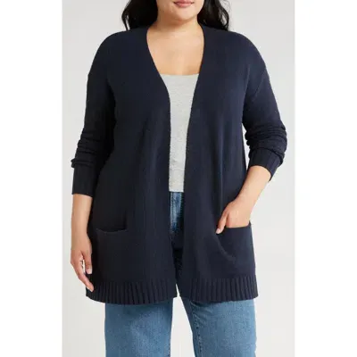 Caslonr Caslon(r) Open Front Cardigan In Navy Blazer