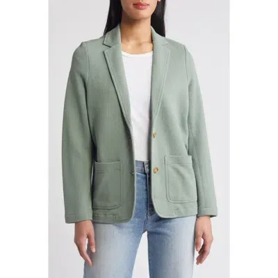 Caslonr Caslon(r) Relaxed Knit Blazer In Green Dune