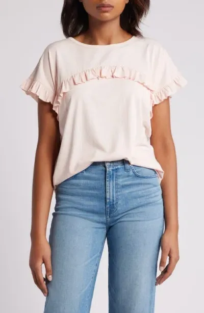 Caslonr Caslon(r) Ruffle Trim Top In Pink Beach