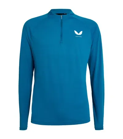 Castore Flow Quarter-zip Sweatshirt In Blue