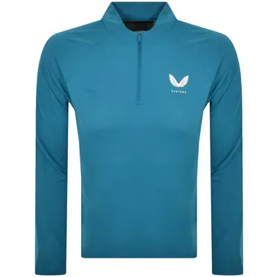 Castore Lightweight Quarter Zip Sweatshirt Blue