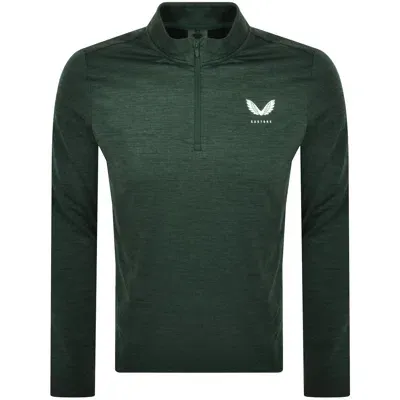 Castore Quarter Zip Marl Sweatshirt Green