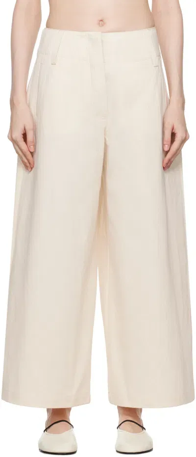 Cawley Off-white Grace Trousers In Ecru