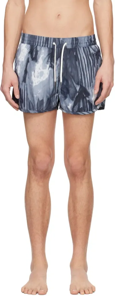 Cdlp Gray Printed Swim Shorts In Grey Marble