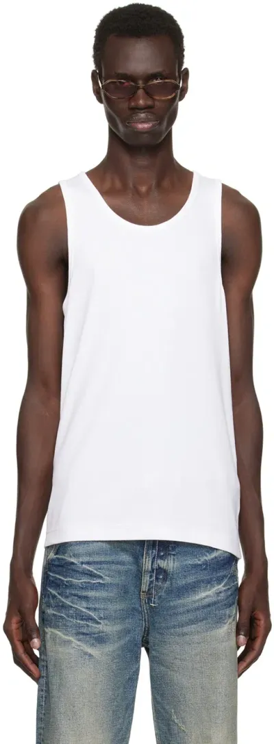 Cdlp Three-pack White Rib Tank Top