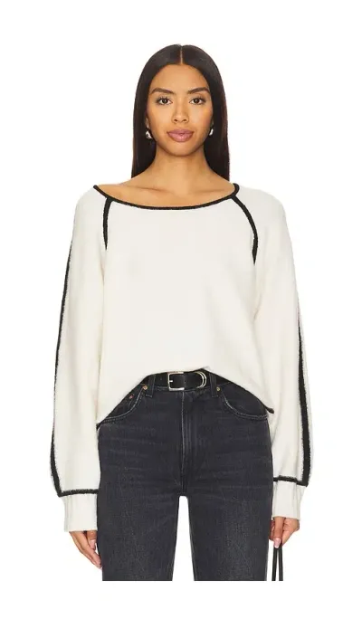 Central Park West Billie Raglan Sweater In Ivory