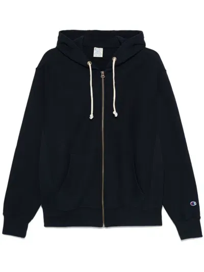 Champion Logo-embroidered Hoodie In Black