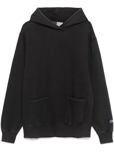 Champion Patch-pockets Hoodie In Black