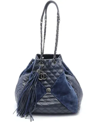 Pre-owned Chanel 2015-2016 Chain Shoulder Bag In Blue