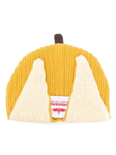 Charles Jeffrey Loverboy Chunky Banana Beanie Hat In Yellow