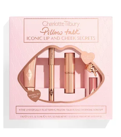 Charlotte Tilbury Pillow Talk Iconic Lip And Cheek Secrets Gift Set In White