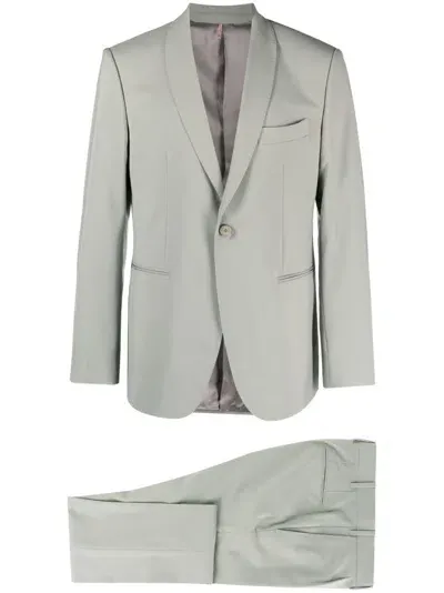 Château Lafleur-gazin Shawl-lapels Single-breasted Suit In Green