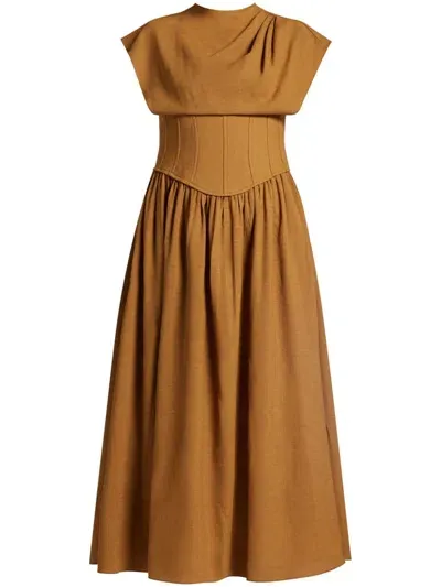 Chats By C.dam Anatola Dress In Brown