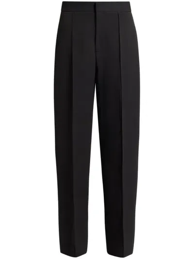 Chats By C.dam Pintucked Trousers In Black