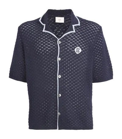 Che Knitted Rover Shirt In Navy