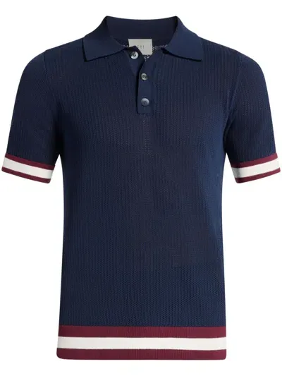 Che Stripe-detailing Polo Shirt In Blue