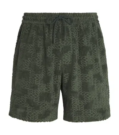 Che Terry Jacquard Motown Shorts In Green