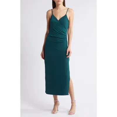 Chelsea28 Ruched Jersey Dress In Green Ponderosa