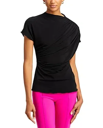 Chiara Boni La Petite Robe Dotta Crepe Top In Black