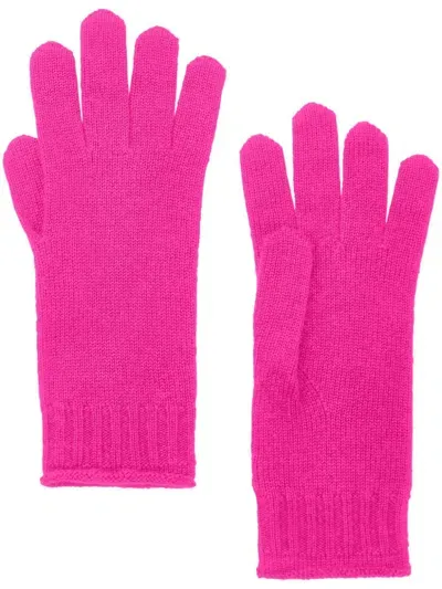 Chinti & Parker Knitted Gloves In Pink