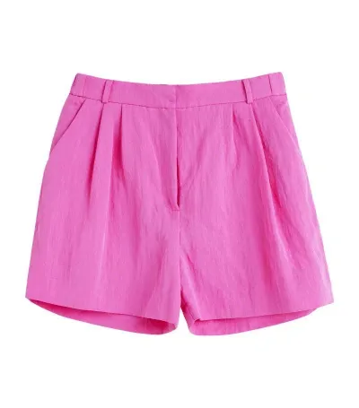 Chinti & Parker Wide-leg Cotton Shorts In Pink