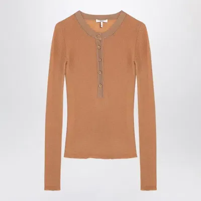 Chloé Apricot-coloured Ribbed Jersey In Orange