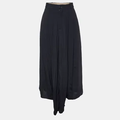 Pre-owned Chloé Black Crepe Flared Trousers S