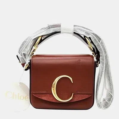 Pre-owned Chloé Brown Leather Mini C Crossbody Bag