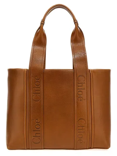 Chloé Brown Woody Tote Bag