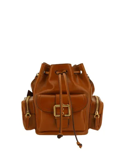 Chloé Leather Backpack In Brown