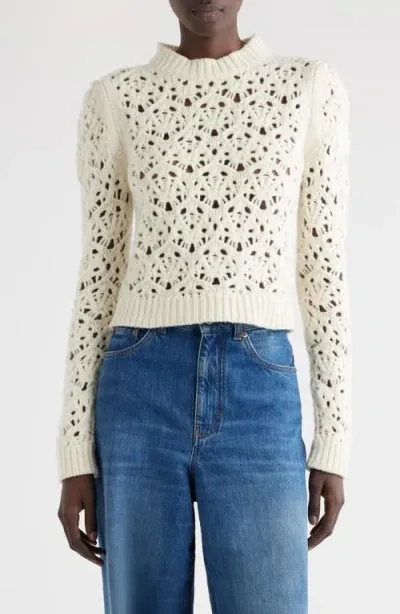 Chloé Wool Knit Jumper In Neutrals