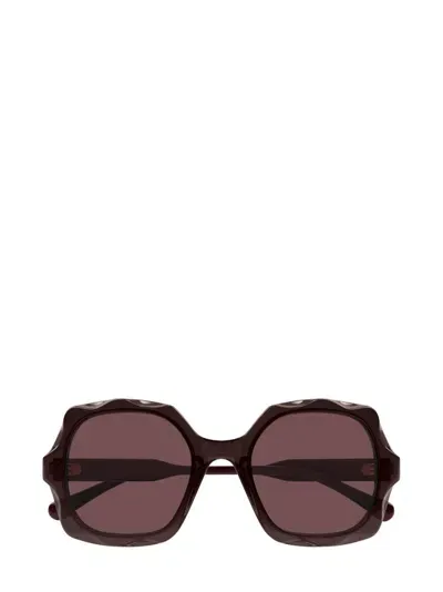 Chloé Eyewear Oversized Square In Red