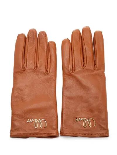 Chloé Iconic Gloves In Brown