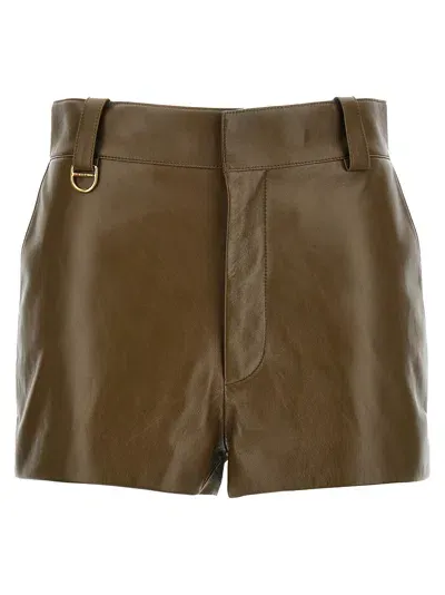 Chloé Nappa Shorts In Green