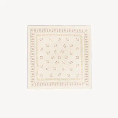 Chloé Foulard Carré  Bananas En Soie Femme Orange Taille Onesize 100% Soie