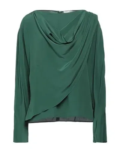 Chloé Silk Wrap Blouse In Green