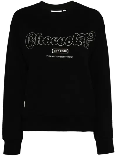 Chocoolate Logo-embroidered Sweatshirt In Black