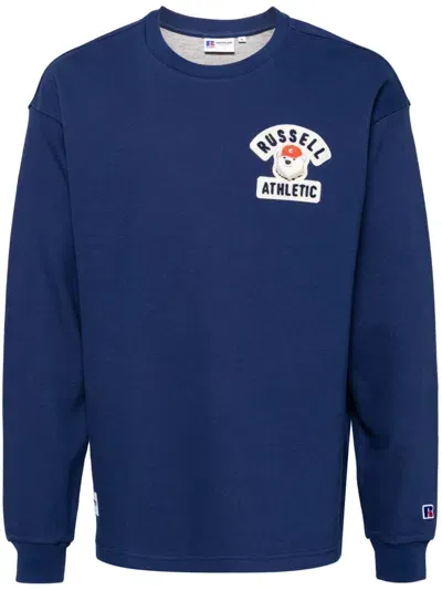 Chocoolate Logo-patch Long-sleeved Sweatshirt In Blue