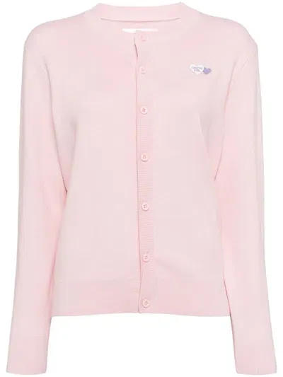 Chocoolate Logo-patched Cardigan In Pink