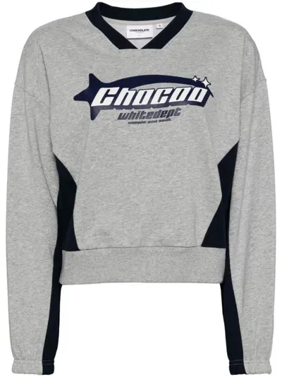 Chocoolate Logo-printed Sweatshirt In Grey