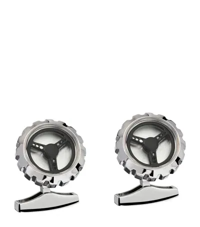 Chopard Racing Steering Wheel Cufflinks In Black