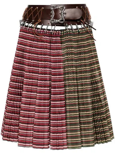 Chopova Lowena June Carabiner Midi Skirt In Red