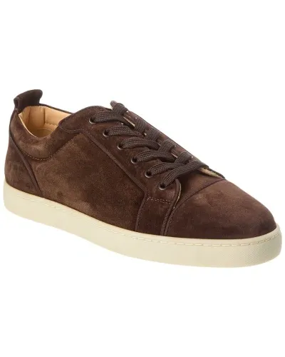 Christian Louboutin Louis Junior Orlato Suede Sneaker In Brown