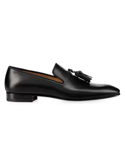 Christian Louboutin Men's Dandelion Tassel Patent Leather Slip-on Loafers In Black