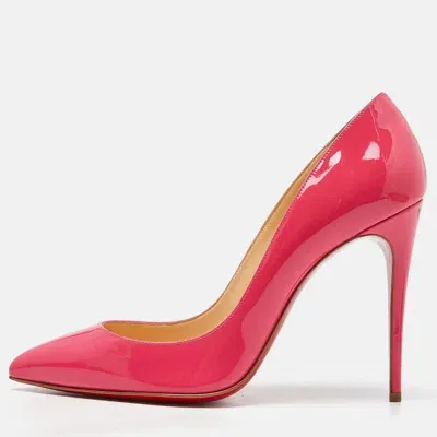 Pre-owned Christian Louboutin Pink Patent Leather Pigalle Pumps Size 38