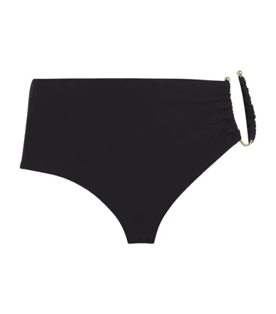 Christopher Esber Pierced Cut-out Bikini Bottoms In Black