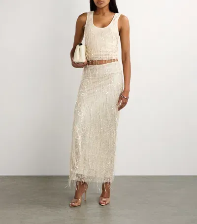 Christopher Esber Sequinned Disconnect Ivy Dress In Neutral